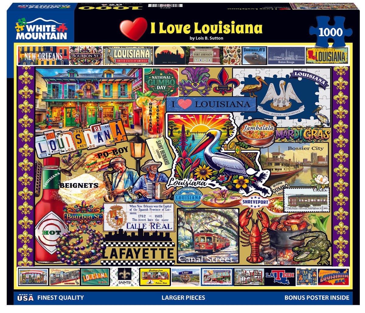 I Love Louisiana (2076pz) - 1000 Piece Jigsaw Puzzle