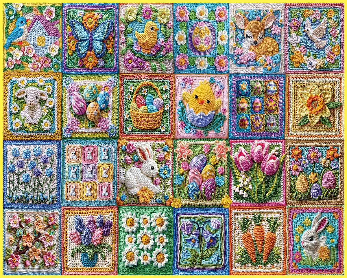Easter Crochet (2096pz) - 1000 Piece Jigsaw Puzzle
