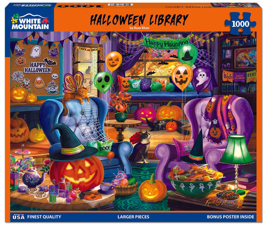 Halloween Library (2125pz) - 1000 Piece Jigsaw Puzzle